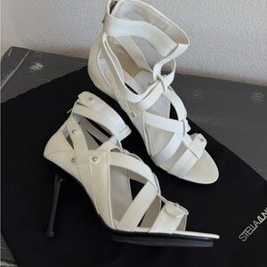 Stella Luna Chic White Strappy Heels